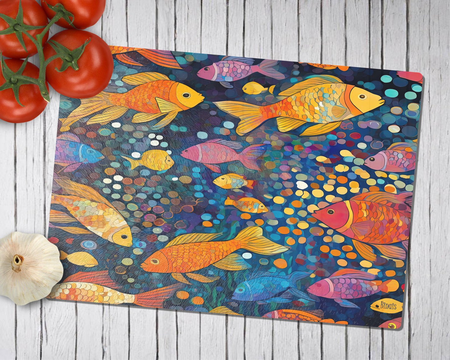 Glasschneidebrett - Fische 3