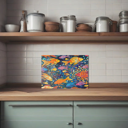 Glasschneidebrett - Fische 3