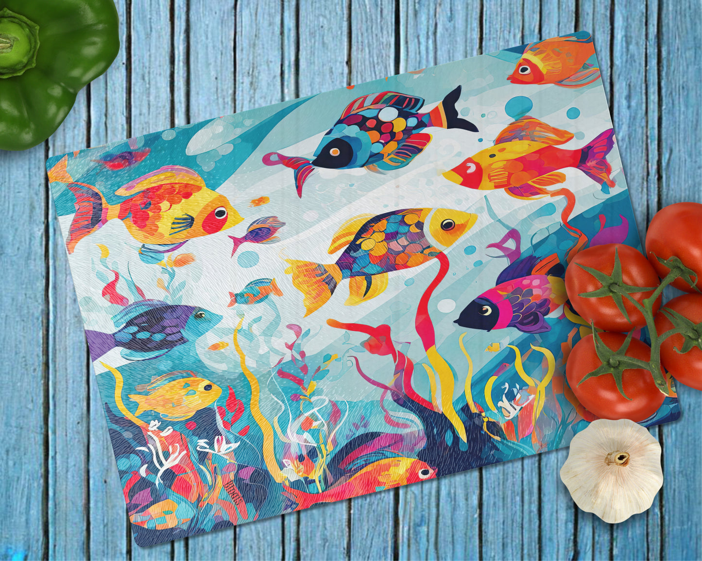 Glasschneidebrett - Fische 4