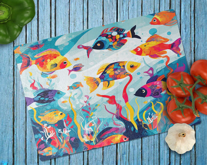 Glasschneidebrett - Fische 4
