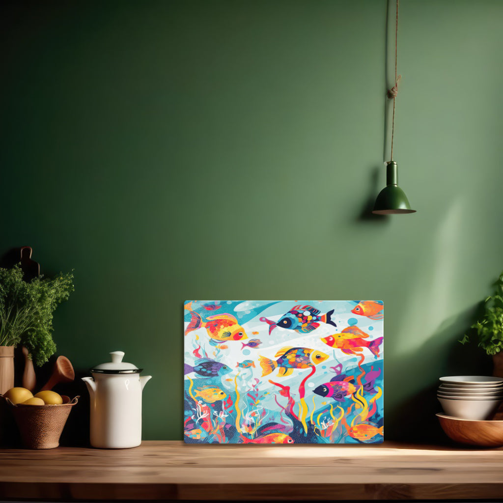 Glasschneidebrett - Fische 4