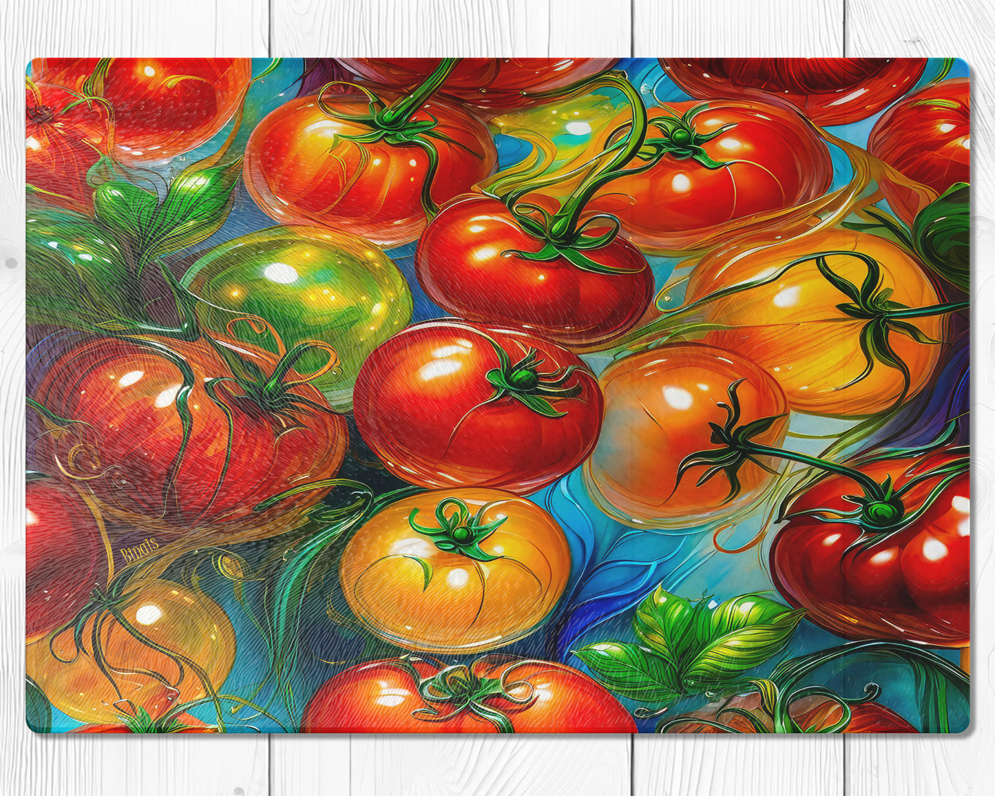 Glasschneidebrett - Tomaten 1