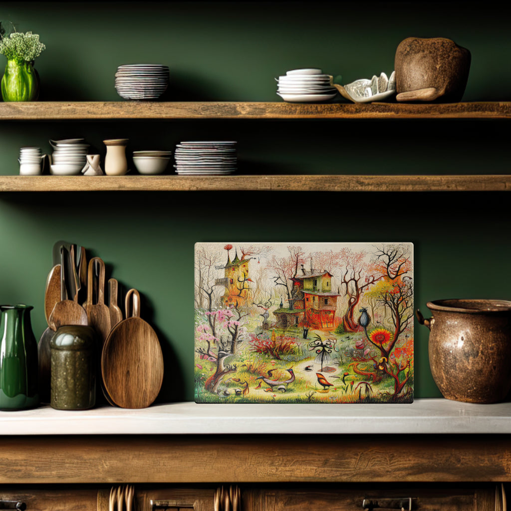 Glasschneidebrett - Garten 1