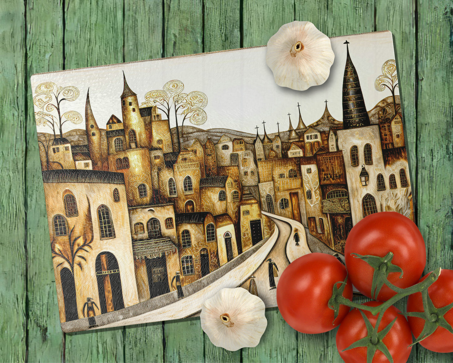 Glasschneidebrett - Stadt 20