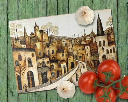 Glasschneidebrett - Stadt 20