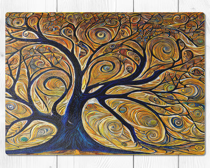 Glasschneidebrett - Bäume 9