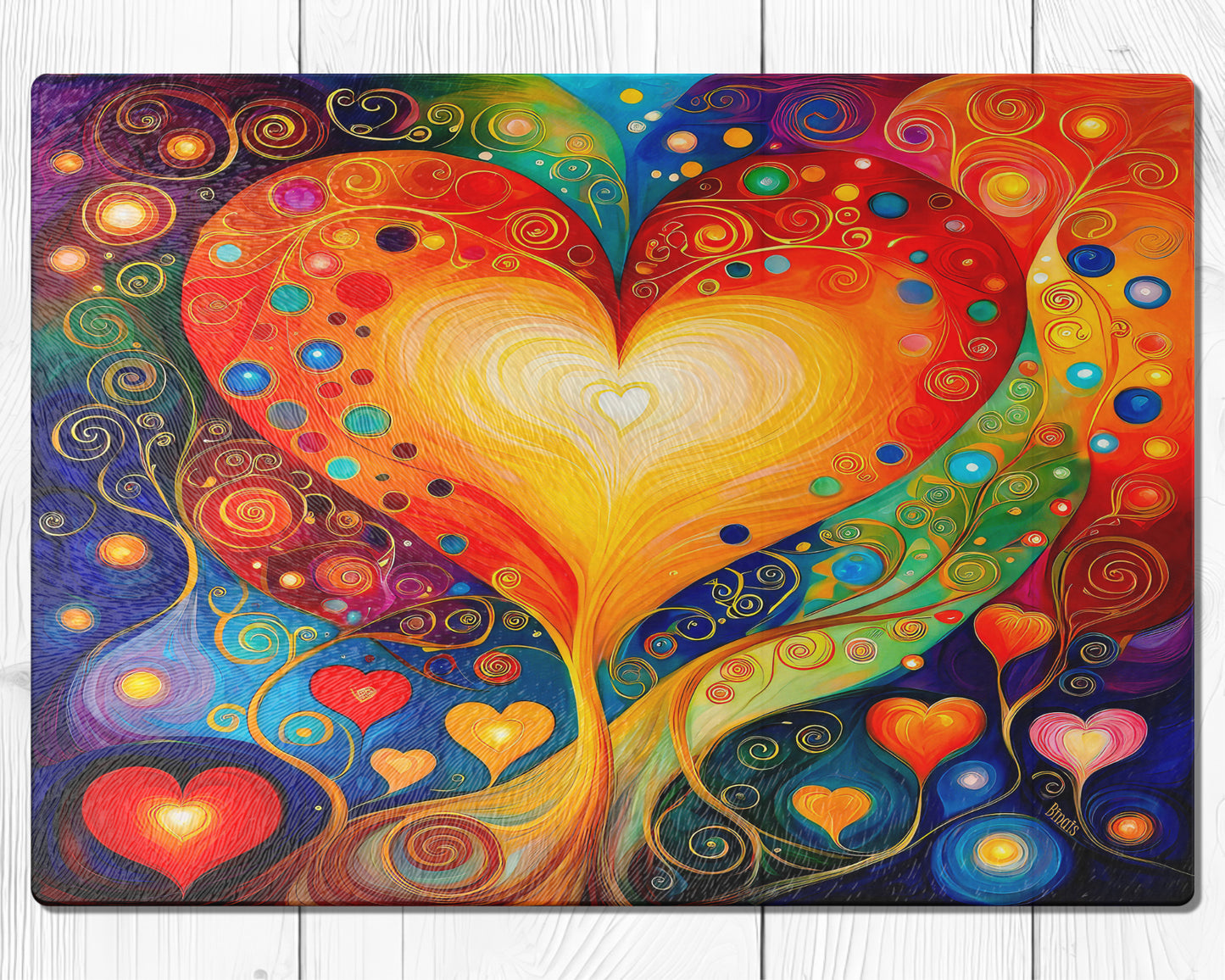 Glasschneidebrett - Herz 2