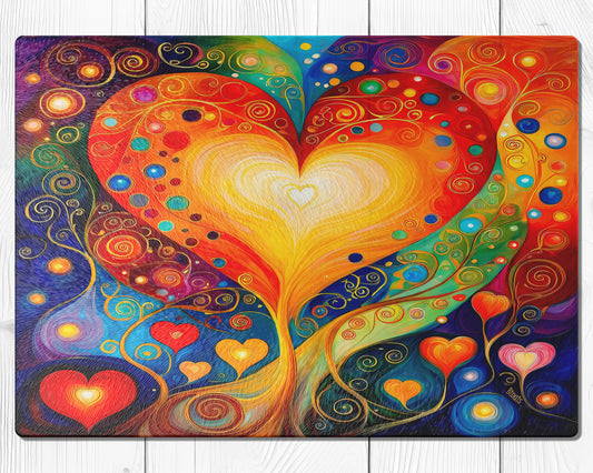 Glasschneidebrett - Herz 2