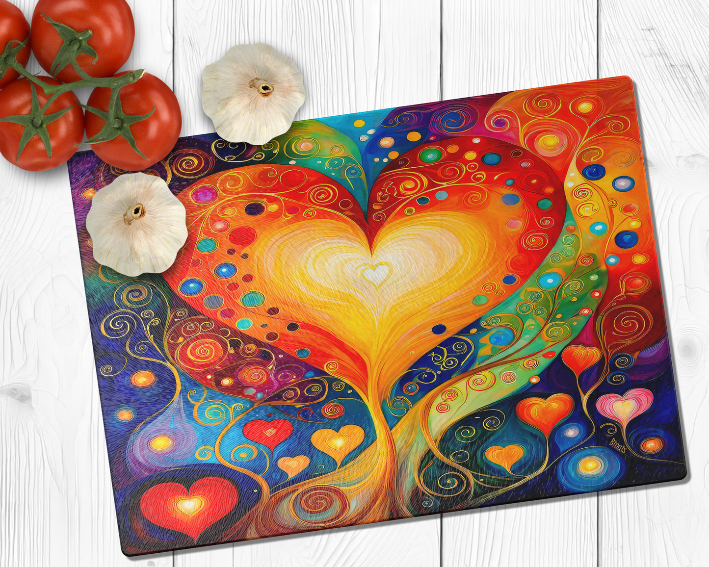 Glasschneidebrett - Herz 2