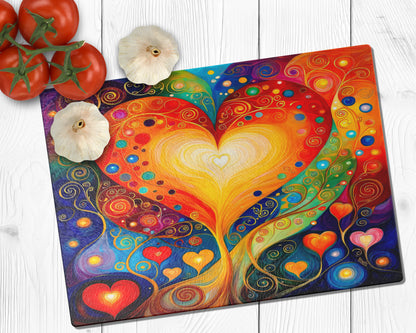 Glasschneidebrett - Herz 2