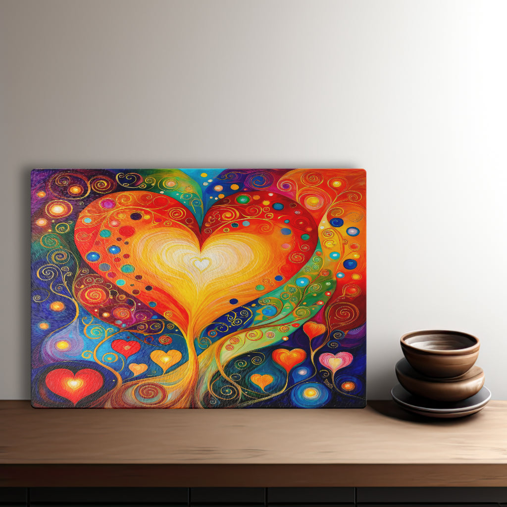 Glasschneidebrett - Herz 2