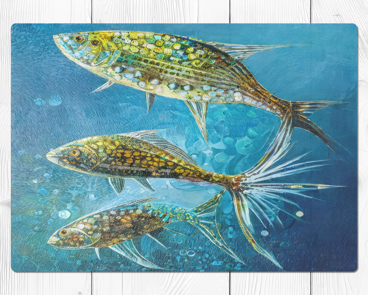 Glasschneidebrett - Fische 2