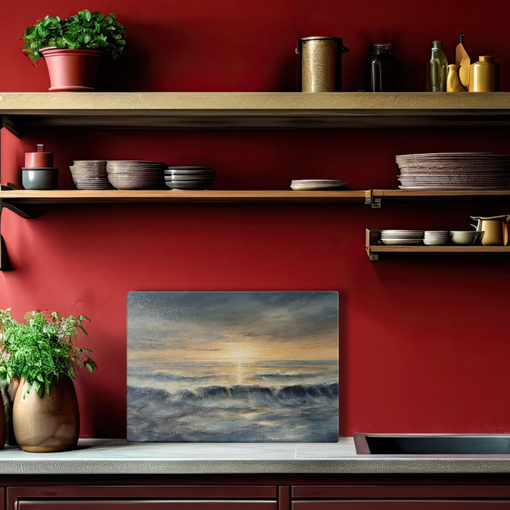 Glass cutting board - Sea 9 (blue or grey)