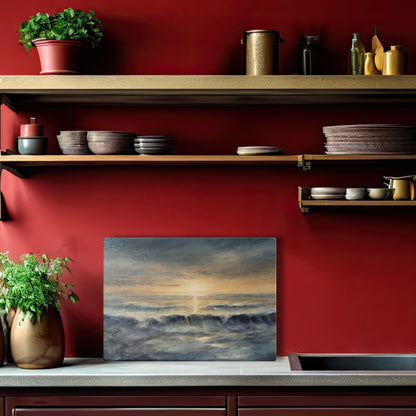 Glass cutting board - Sea 9 (blue or grey)