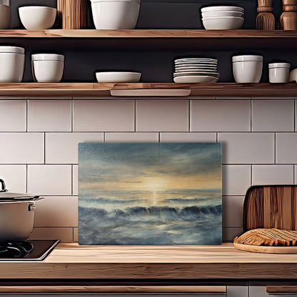 Glass cutting board - Sea 9 (blue or grey)