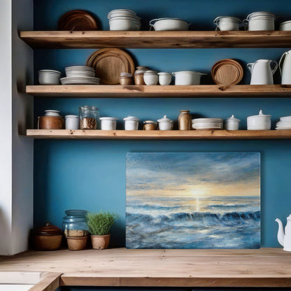 Glass cutting board - Sea 9 (blue or grey)