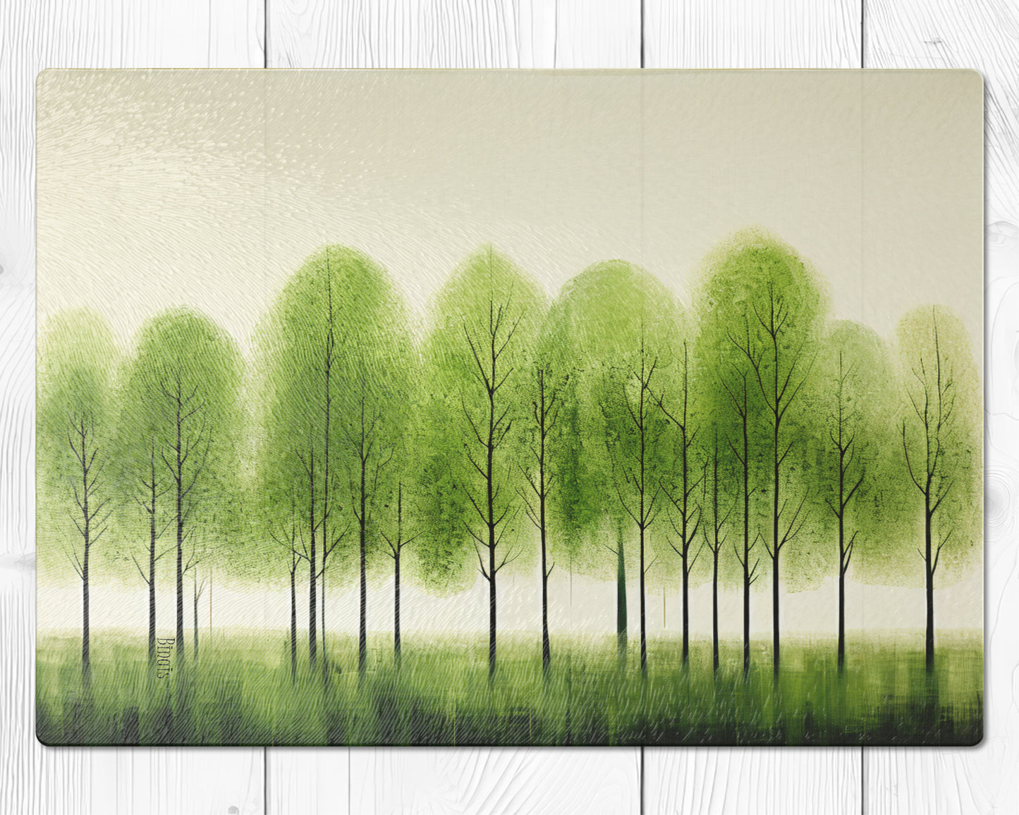 Glasschneidebrett - Bäume 12