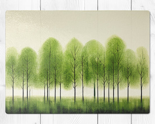 Glasschneidebrett - Bäume 12