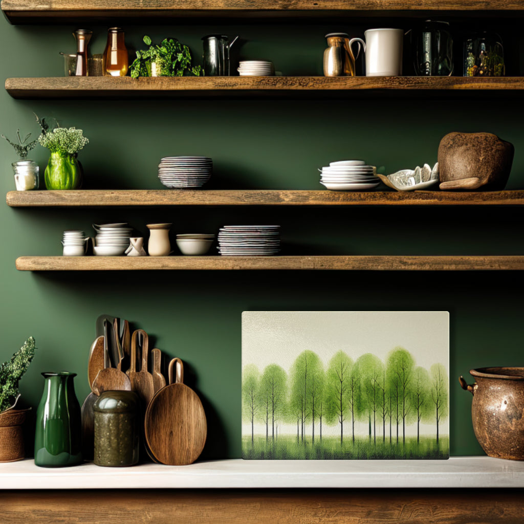 Glasschneidebrett - Bäume 12