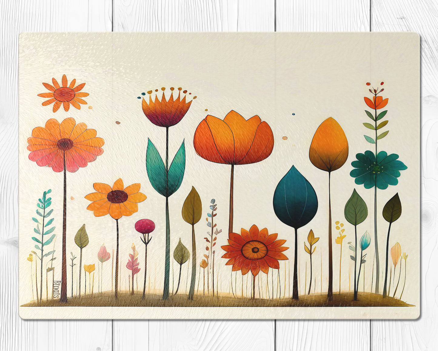 Glass cutting board - Meadow 2