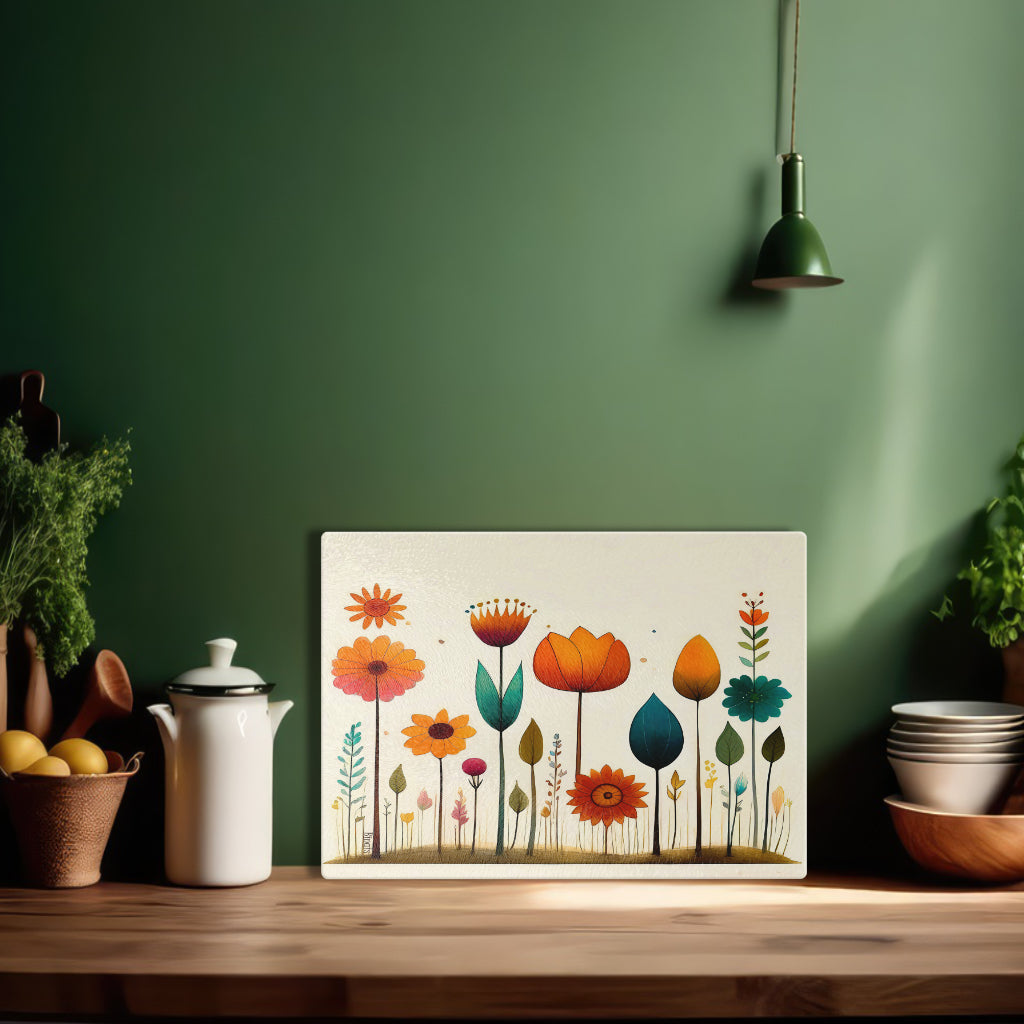 Glass cutting board - Meadow 2