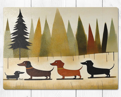 Glass cutting board - Dogs 2 