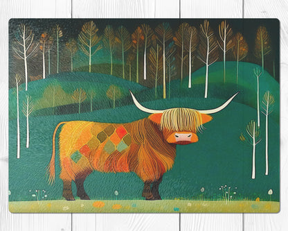 Glass cutting board - Cows 2 