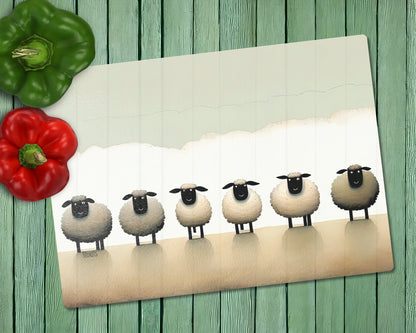 Glass cutting board - Sheep 2