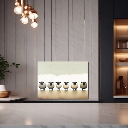 Glass cutting board - Sheep 2