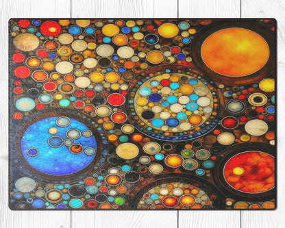 Glasschneidebrett - Kreise 8