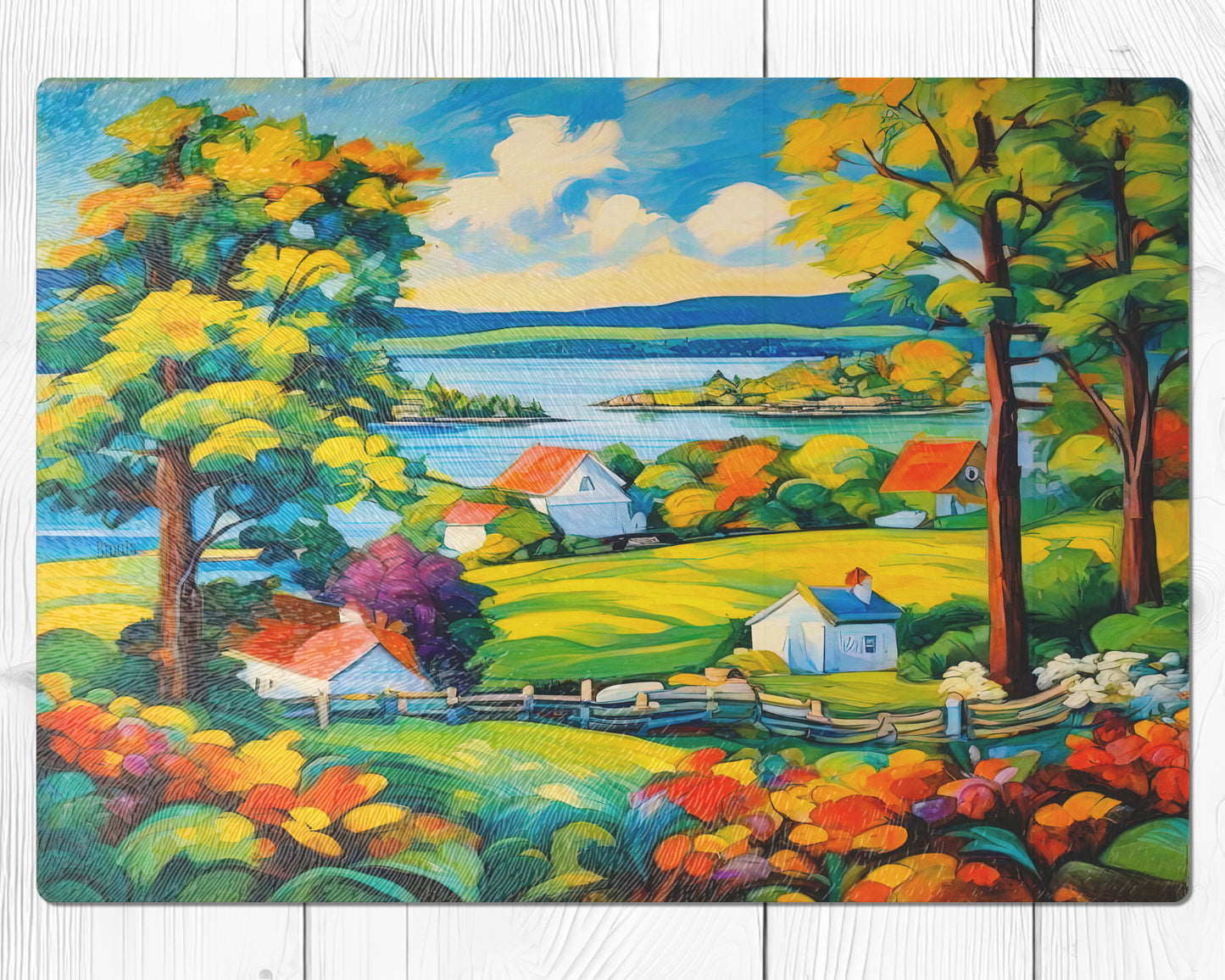 Glasschneidebrett - Herbst 8