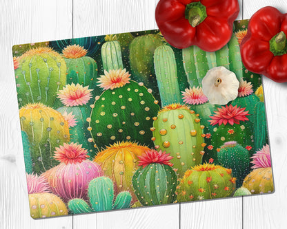 Glass cutting board - Cactus 1