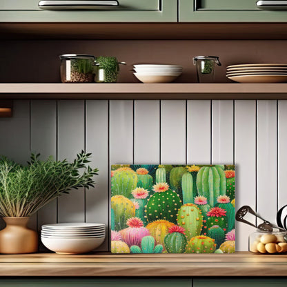 Glass cutting board - Cactus 1
