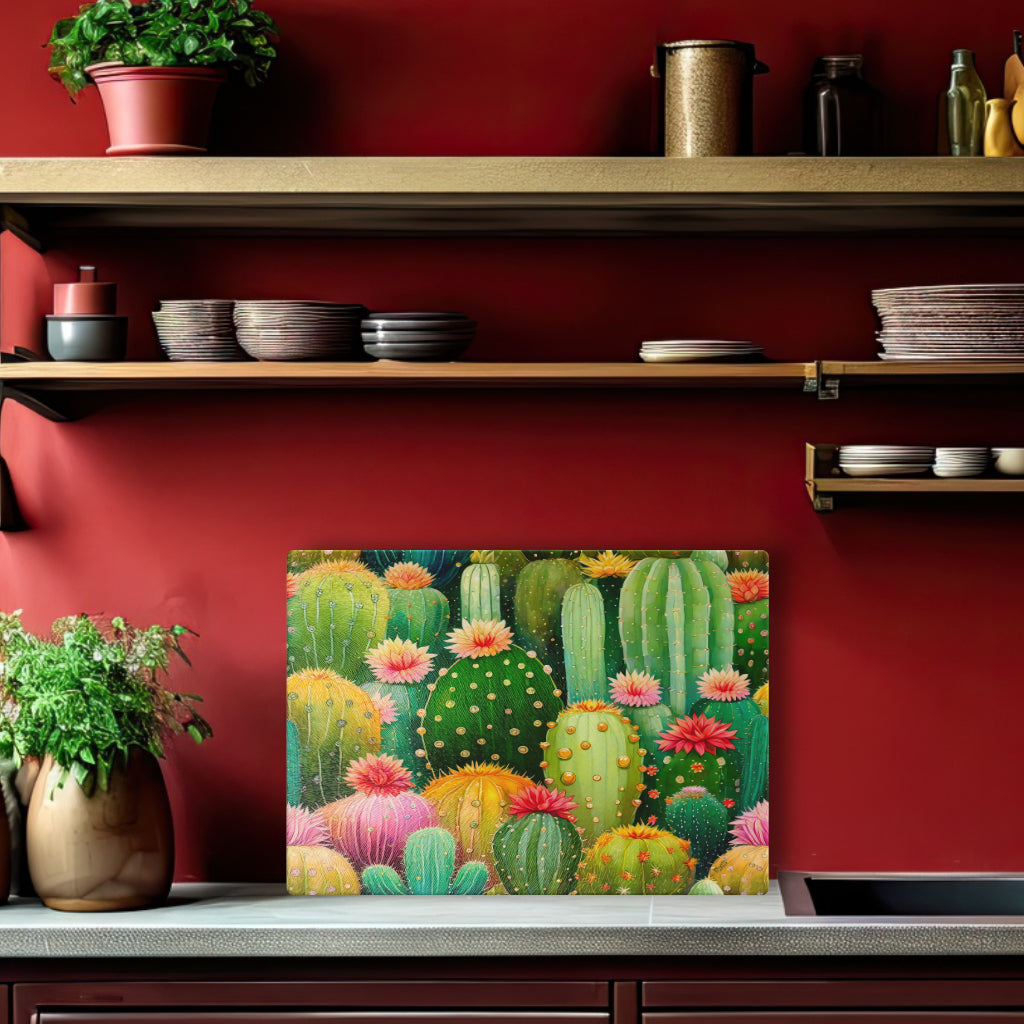 Glass cutting board - Cactus 1