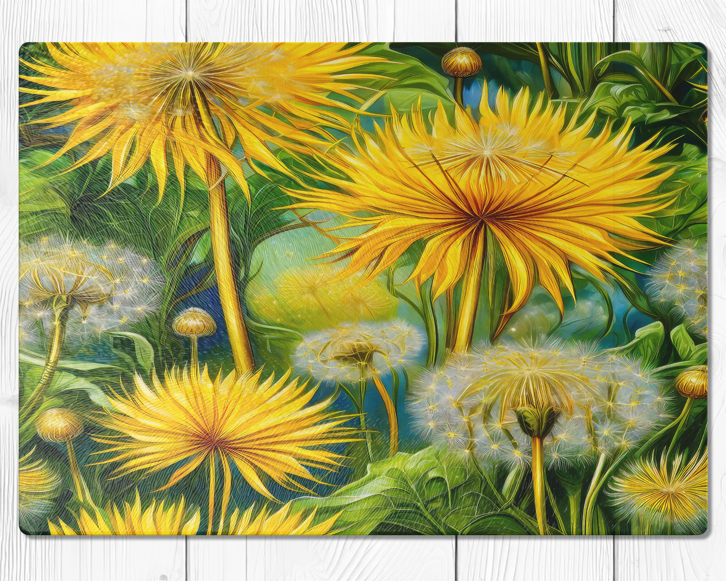 Glass cutting board - Dandelion 3 