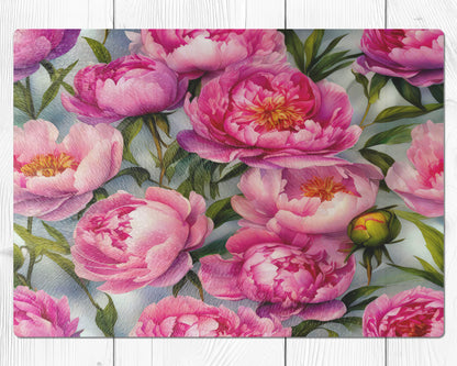 Glasschneidebrett - Pfingstrosen 3