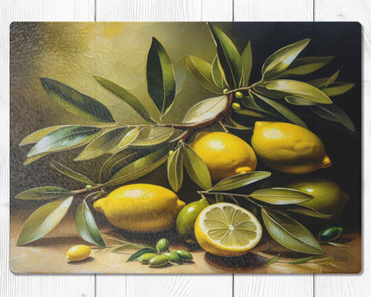Glasschneidebrett - Zitronen 3