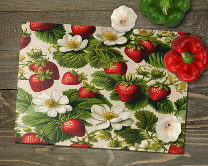 Glasschneidebrett - Erdbeeren 2