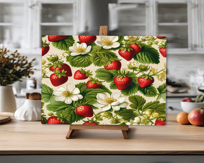 Glasschneidebrett - Erdbeeren 2