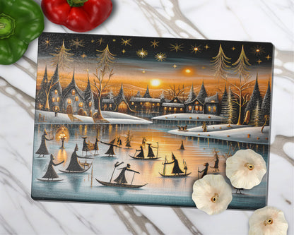 Glass cutting board - Christmas 11 
