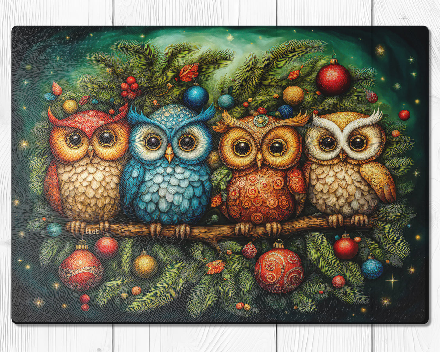 Glass cutting board - Christmas 6 