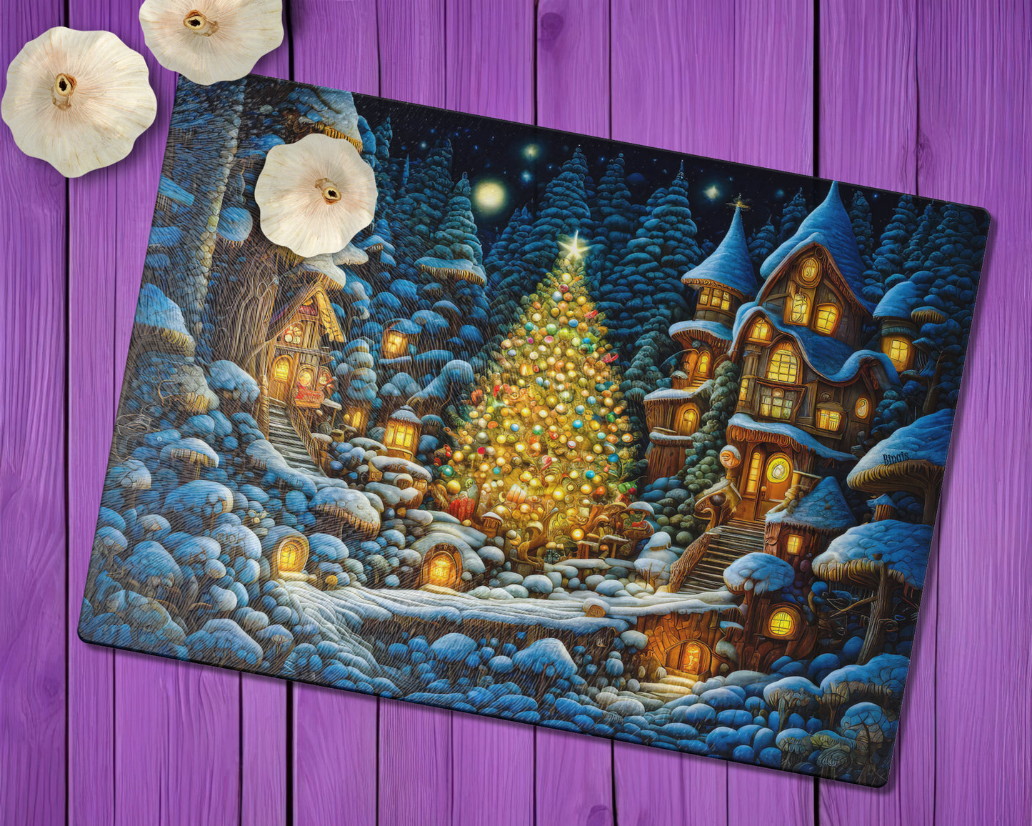 Glass cutting board - Christmas 4 
