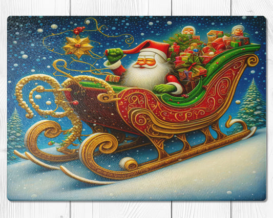 Glass cutting board - Christmas 5 (with or without text) 