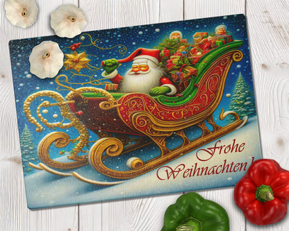 Glasschneidebrett - Weihnachten 5 (mit oder ohne Text)