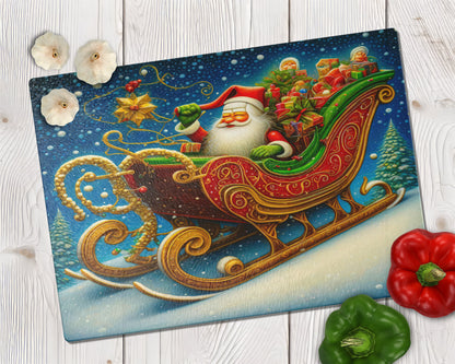 Glasschneidebrett - Weihnachten 5 (mit oder ohne Text)