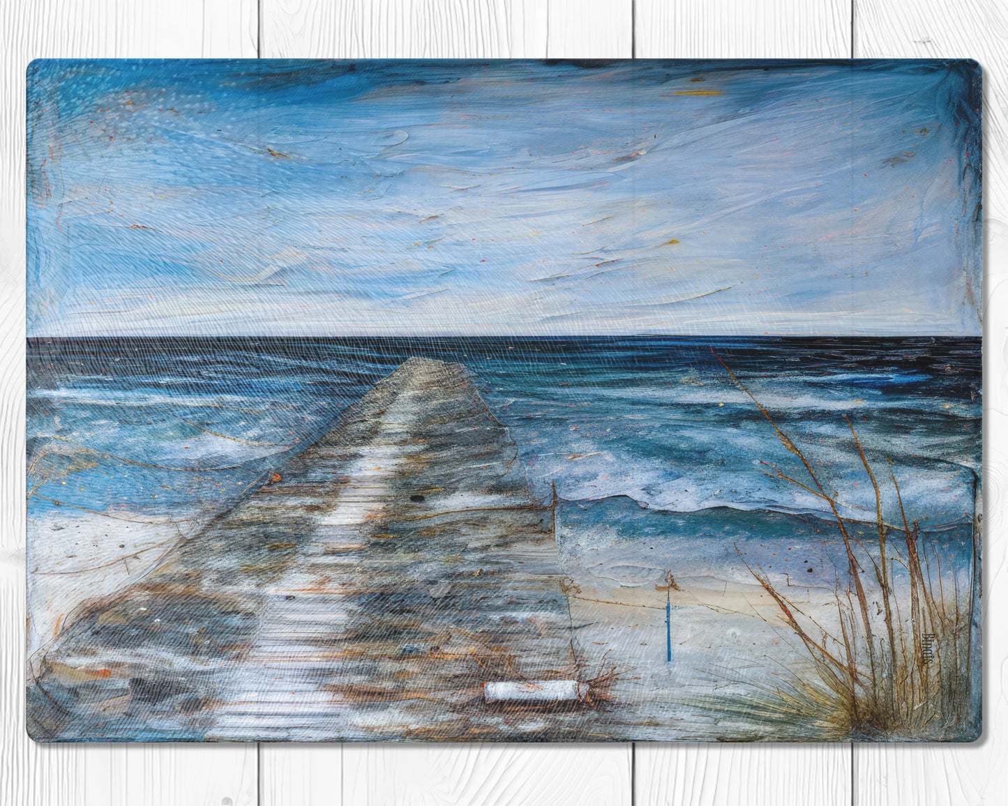 Glas cutting board - Sea 8