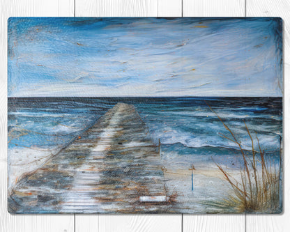 Glas cutting board - Sea 8