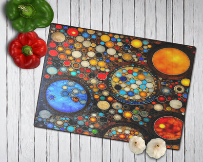 Glasschneidebrett - Kreise 8