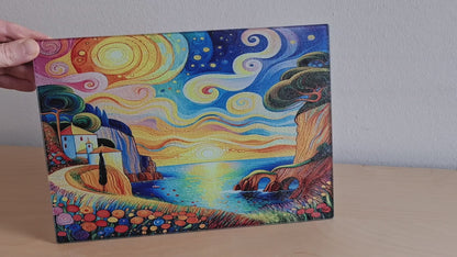 Glasschneidebrett - Landschaft 13