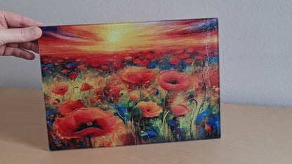 Glass cutting board - Poppy 2